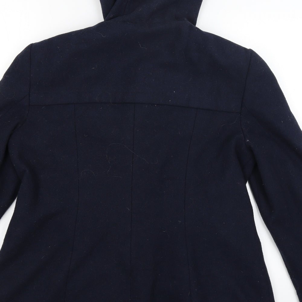 George Womens Blue Overcoat Coat Size 10