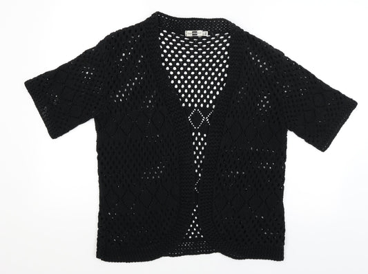 Sixth Avenue Womens Black Wrap Jumper Size L