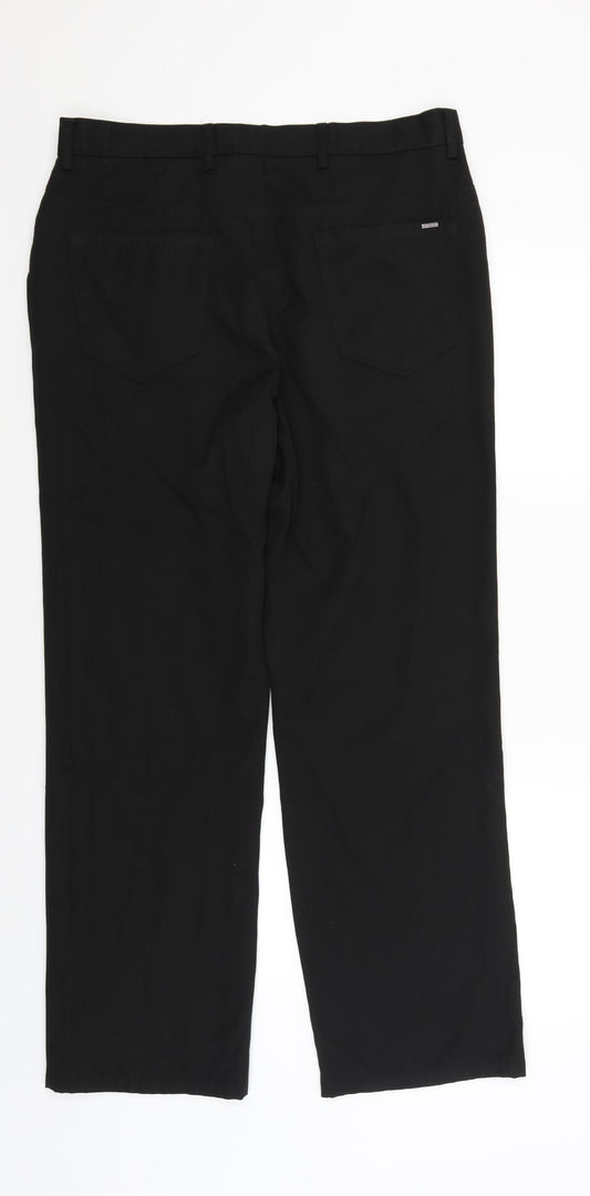Urban Spirit Mens Black Dress Pants Trousers Size 34 in L29 in