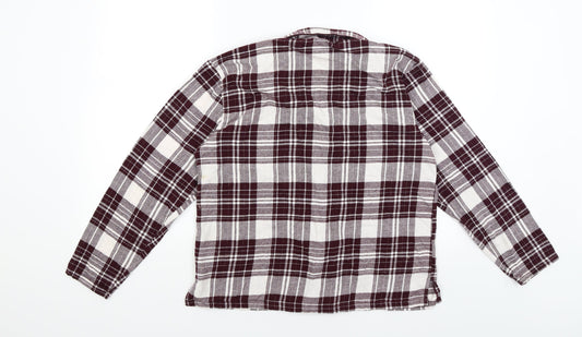 Boux Avenue Womens Red Plaid Basic Button-Up Size 14