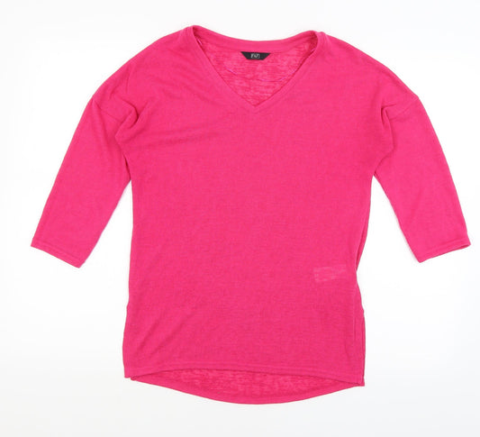 Womens UK Size 6 F&F Pink Basic T-Shirt