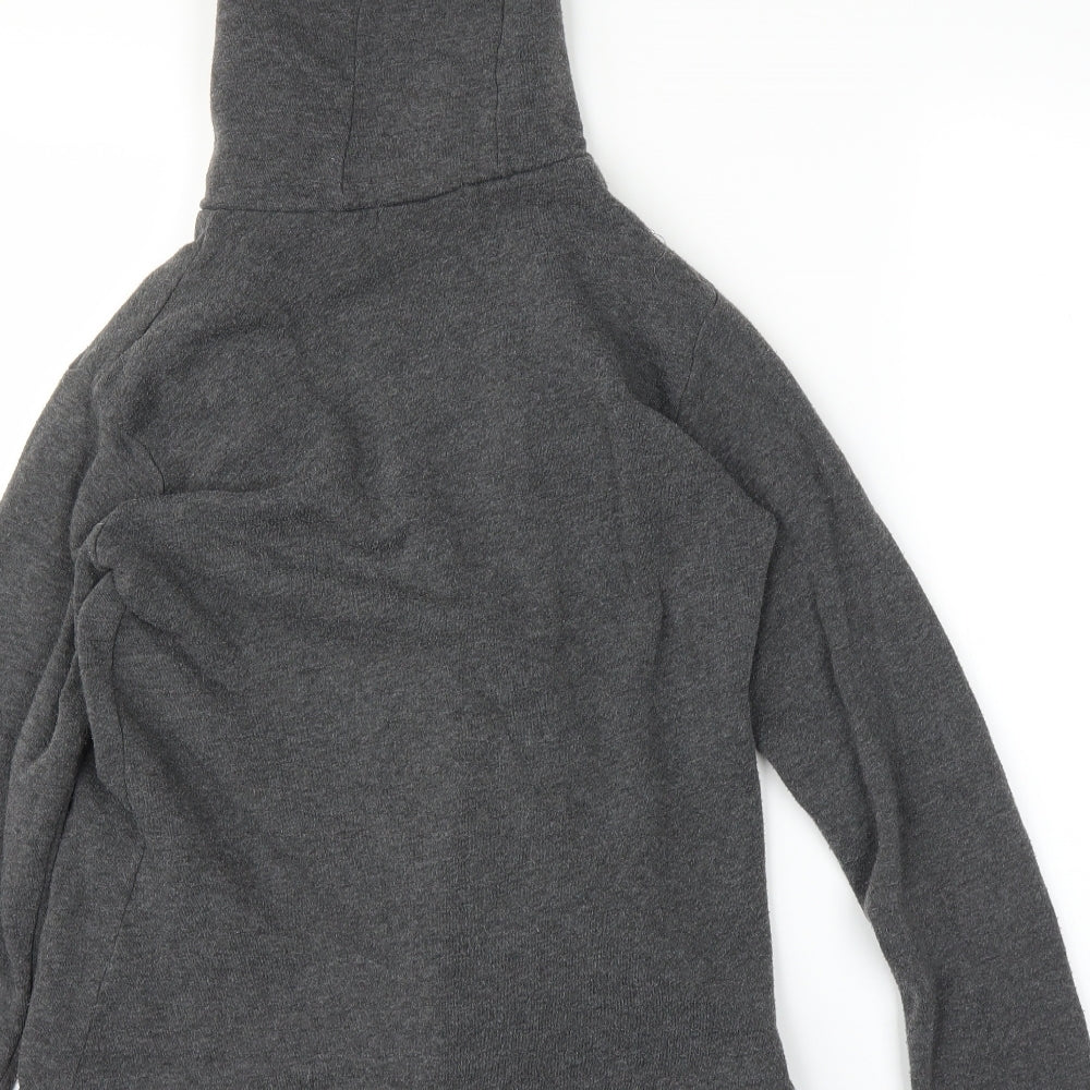 Qiaoyishi Womens Grey Full Zip Hoodie Size 8