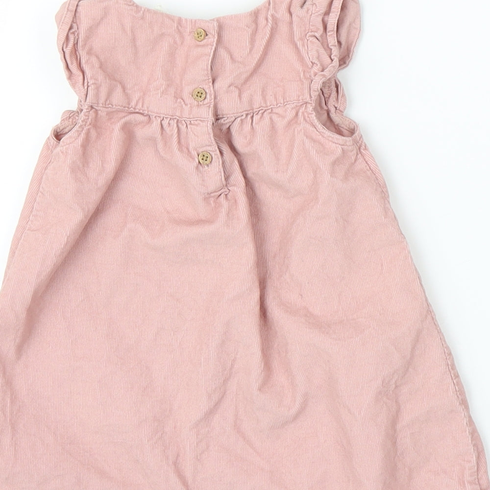 H&M Girls Pink Corduroy A-Line Size 6-9 Months