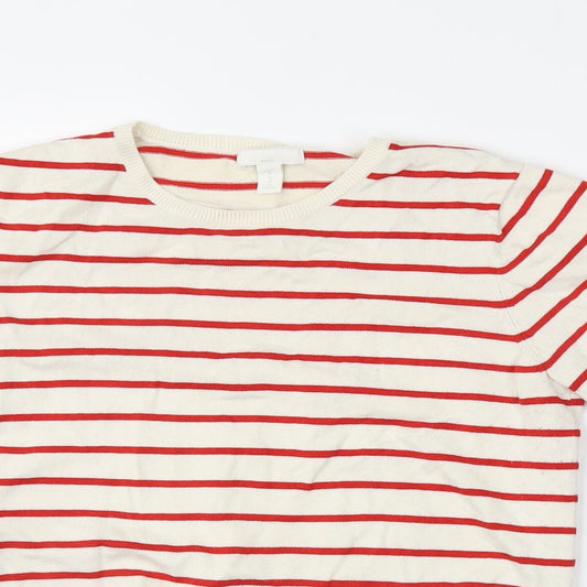 Womens UK Size M H&M Ivory Basic Blouse