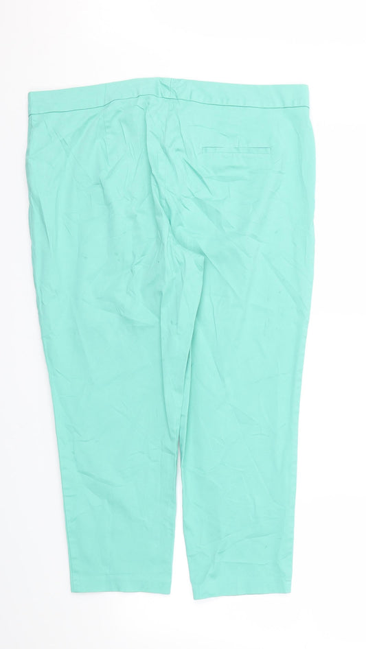 M&S Womens Blue Trousers Size 16 L23 in