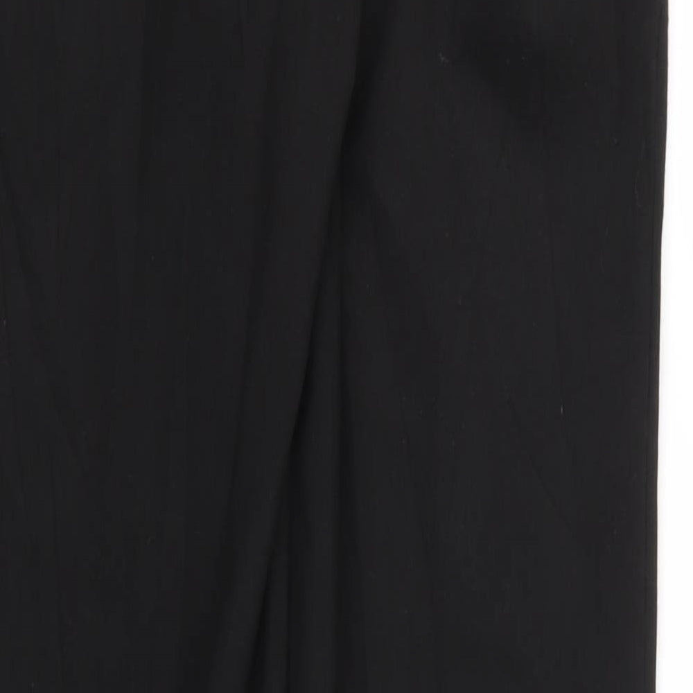 Mens UK Size 30 M&S Regular Fit Black Trousers
