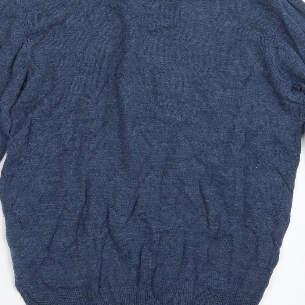 River Island Mens Blue Knit Pullover Jumper Size S