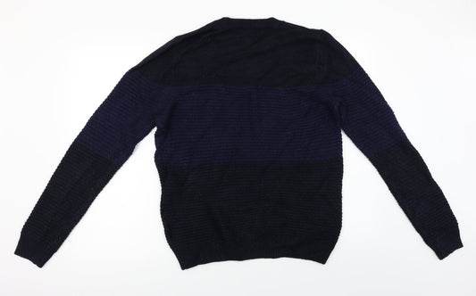 Topman Mens Blue Pullover Jumper Size M