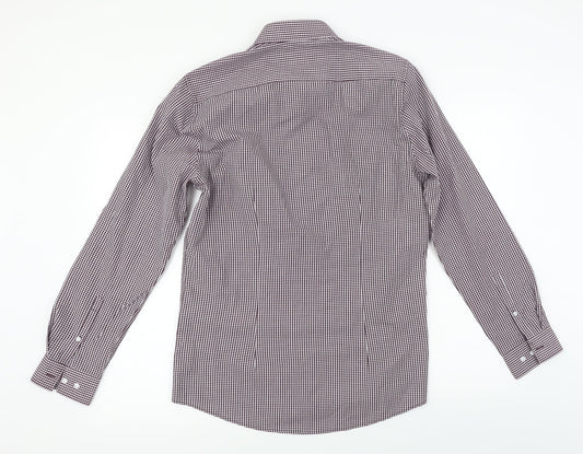 F&F Mens Red Check Button-Up Size 15