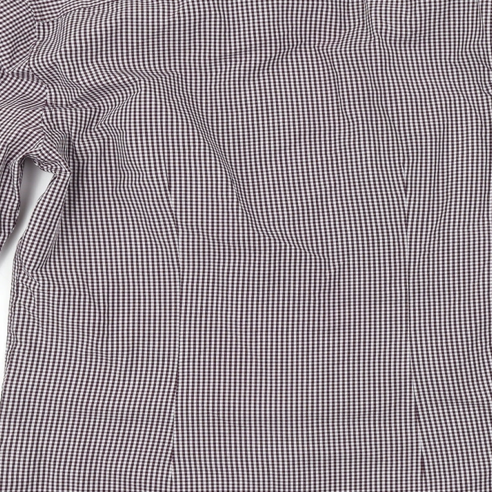 F&F Mens Red Check Button-Up Size 15