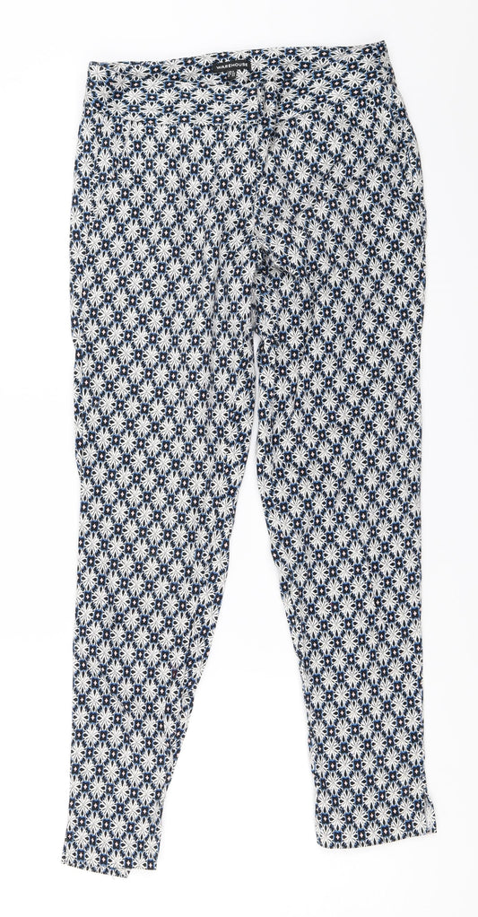 Womens UK Size 6 Warehouse Regular Fit Capri Black Trousers