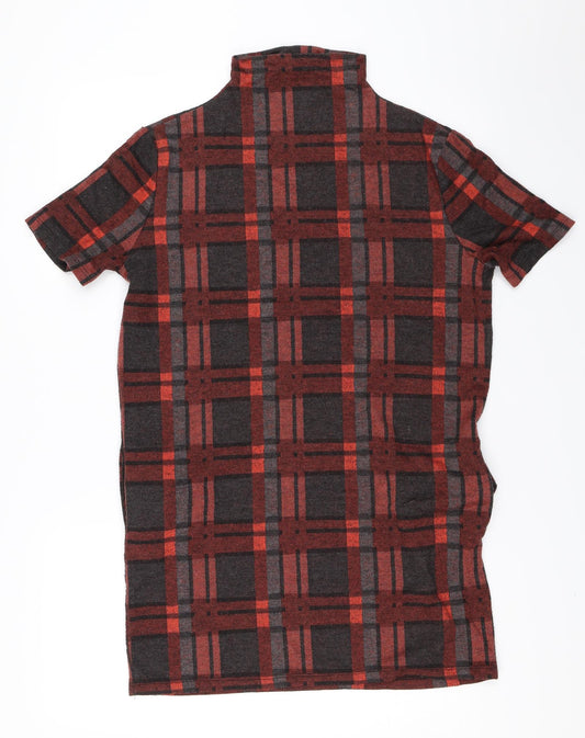 Select Womens Red Check Mini Size 10
