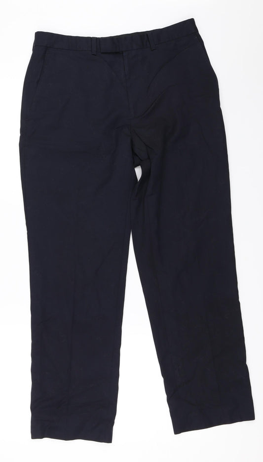 Mens UK Size 32 in Autograph Regular Fit Blue Trousers