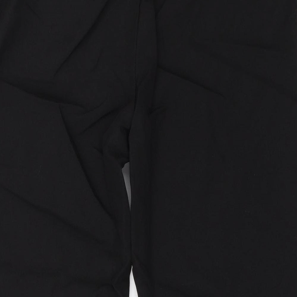Bm Collection Womens Black Cropped Trousers Size 10 L23 in