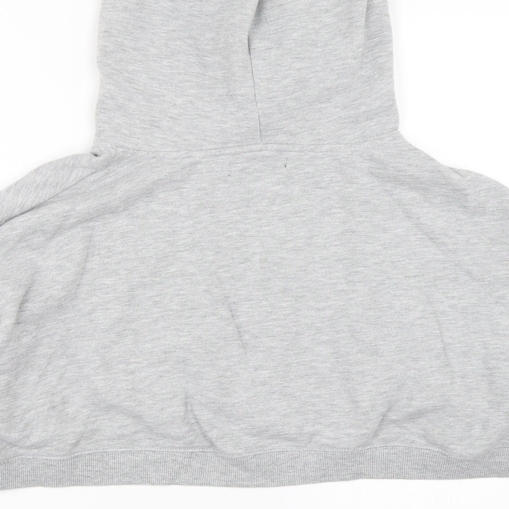 Bikbok Womens Grey Pullover Hoodie Size M - cropped hoodie