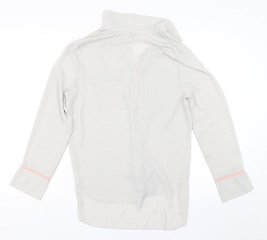 Miss Selfridge Womens Grey Basic Button-Up Size 10