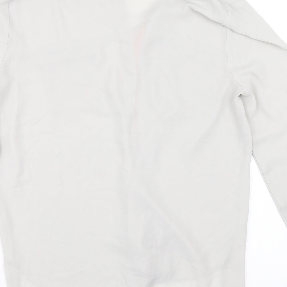 Miss Selfridge Womens Grey Basic Button-Up Size 10