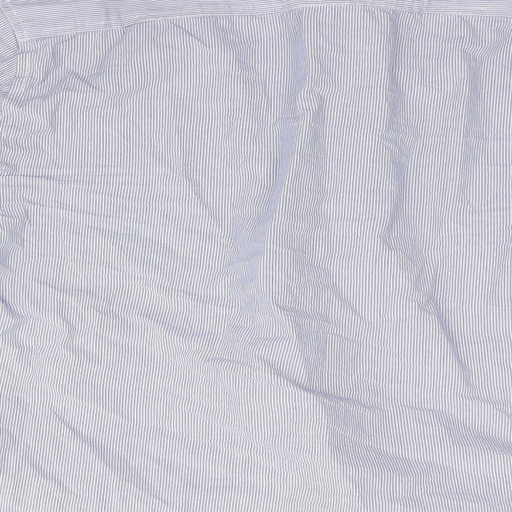 Matalan Mens Blue Striped Button-Up Size L