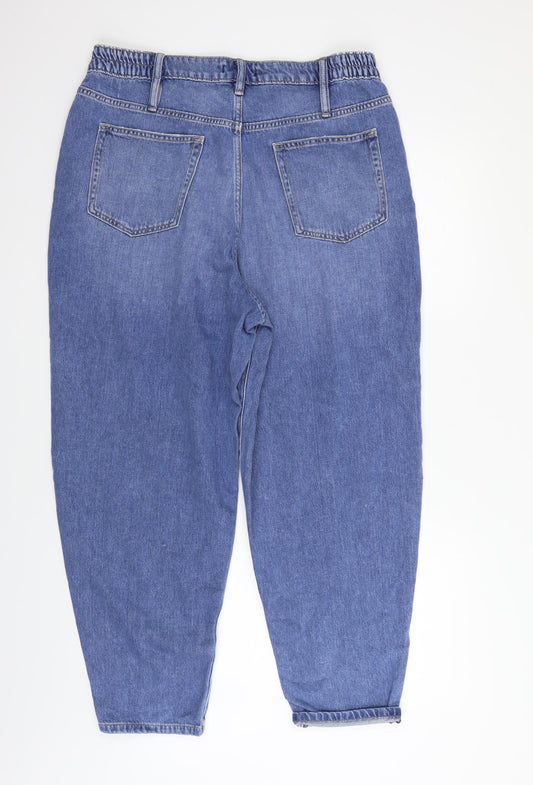 F&F Mens Blue Straight Jeans Size 16 L26 in