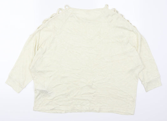 Avon Womens Beige Basic T-Shirt Size 14