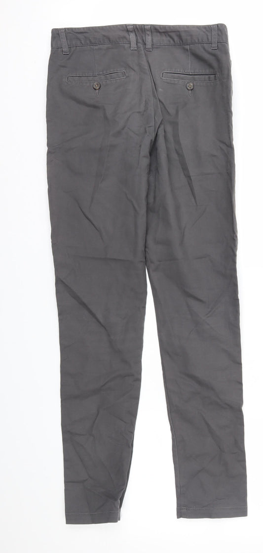 Mens UK Size 30 Steel & Jelly Regular Fit Grey Trousers