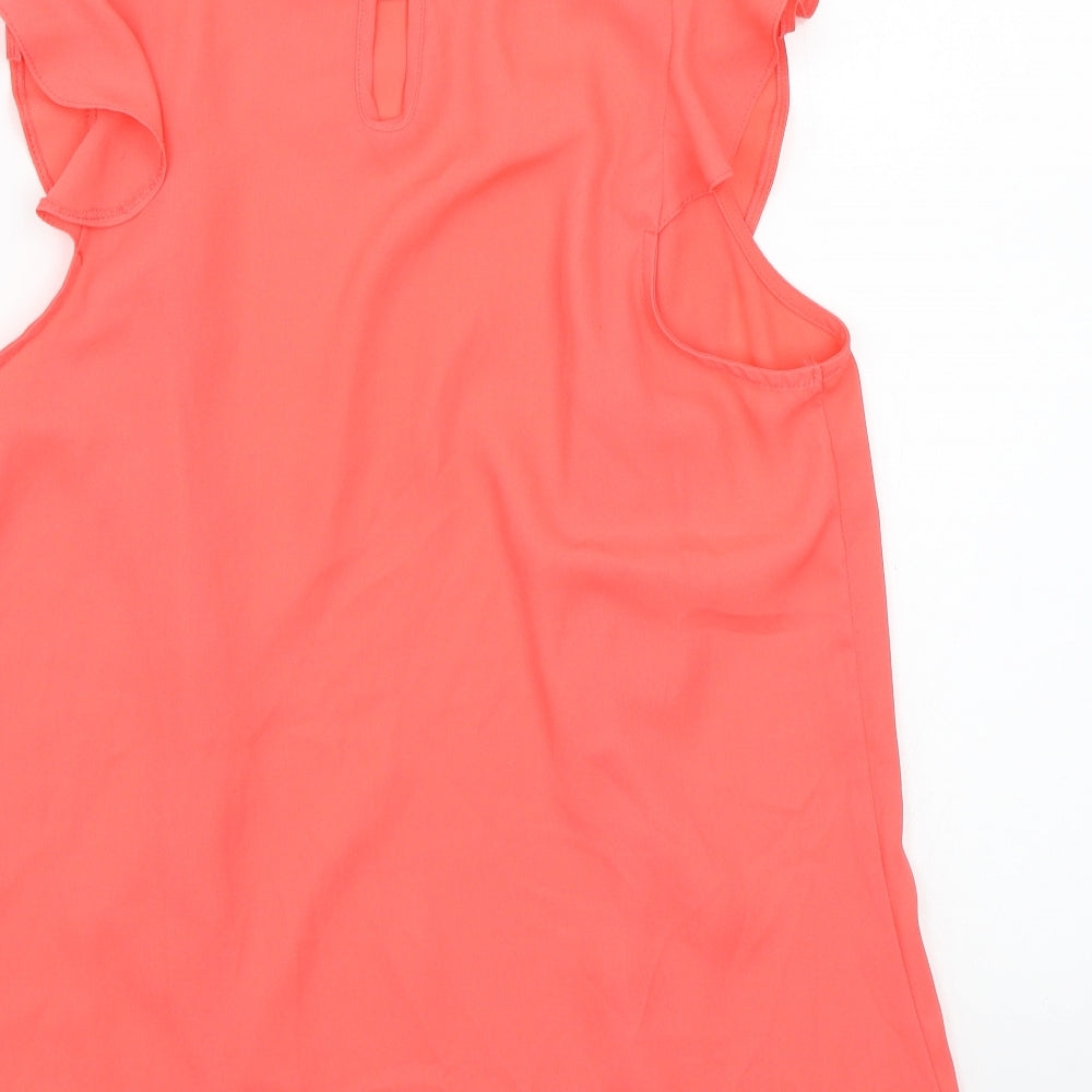 Papaya Womens Orange Basic Blouse Size 16