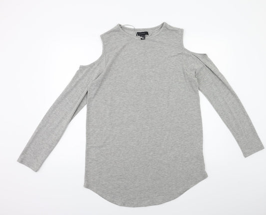 Womens UK Size 14 Atmosphere Grey Basic T-Shirt