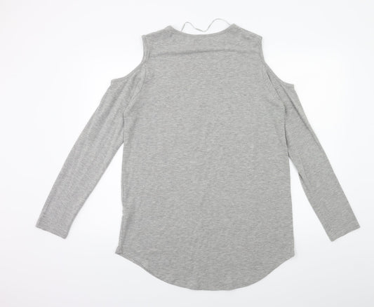 Womens UK Size 14 Atmosphere Grey Basic T-Shirt