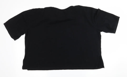 Womens UK Size 14 PRETTYLITTLETHING Black Basic T-Shirt