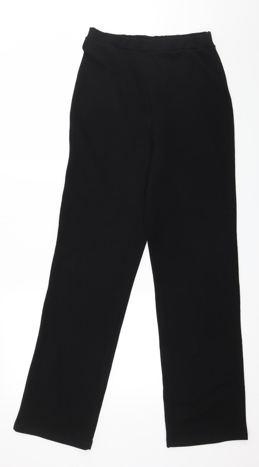 Womens UK Size 14 PRETTYLITTLETHING Regular Fit Black Trousers
