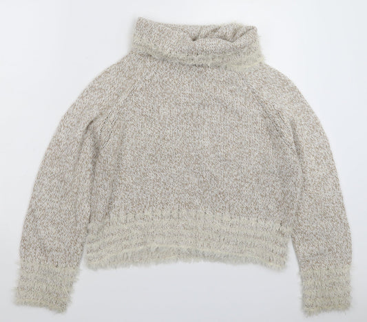 TUZZI Womens Beige Knit Pullover Jumper Size L