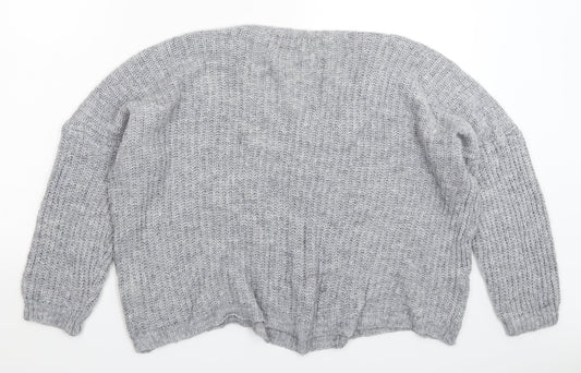 Yida Womens Grey Knit Pullover Jumper Size M