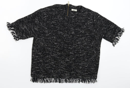 River Island Womens Black Knit Pullover Jumper Size 10