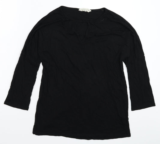 Womens UK Size 10 F&F Black Basic T-Shirt