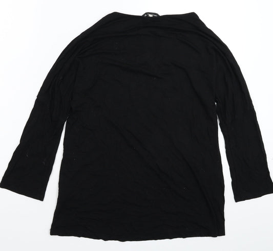 F&F Womens Black Basic T-Shirt Size 10