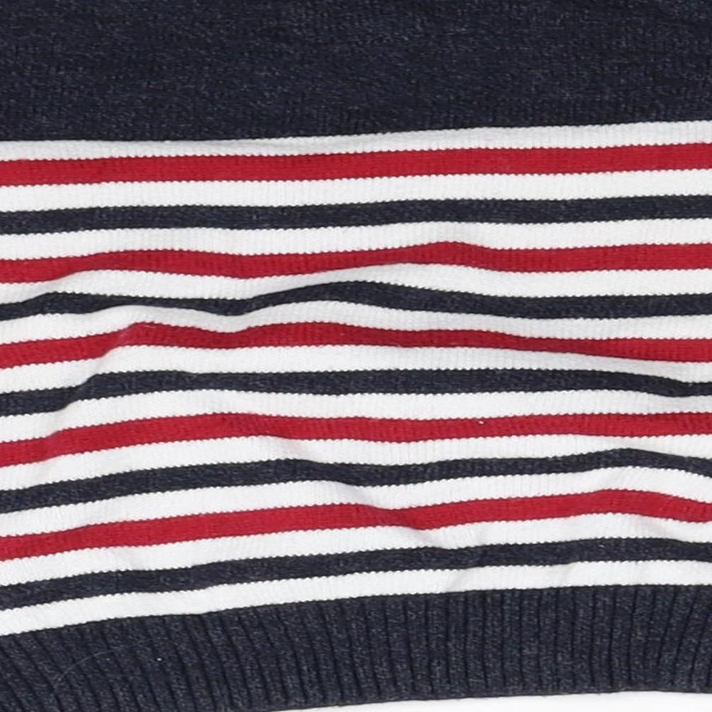 Primark Boys Blue Striped Knit Pullover Jumper Size 9-12 Months