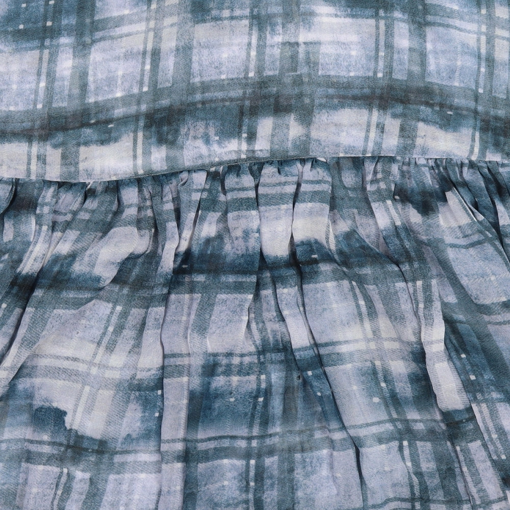 ASOS Womens Blue Plaid Shift Size 12