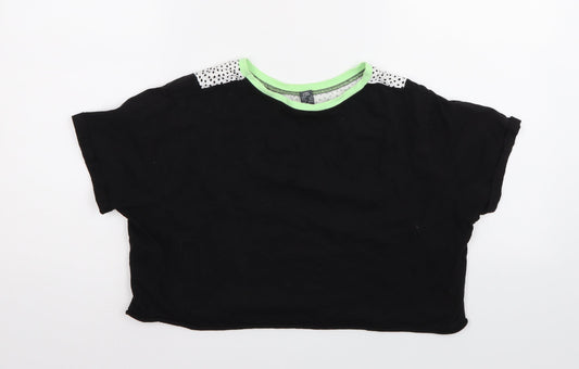 Primark Womens Black Polka Dot Basic T-Shirt Size 12