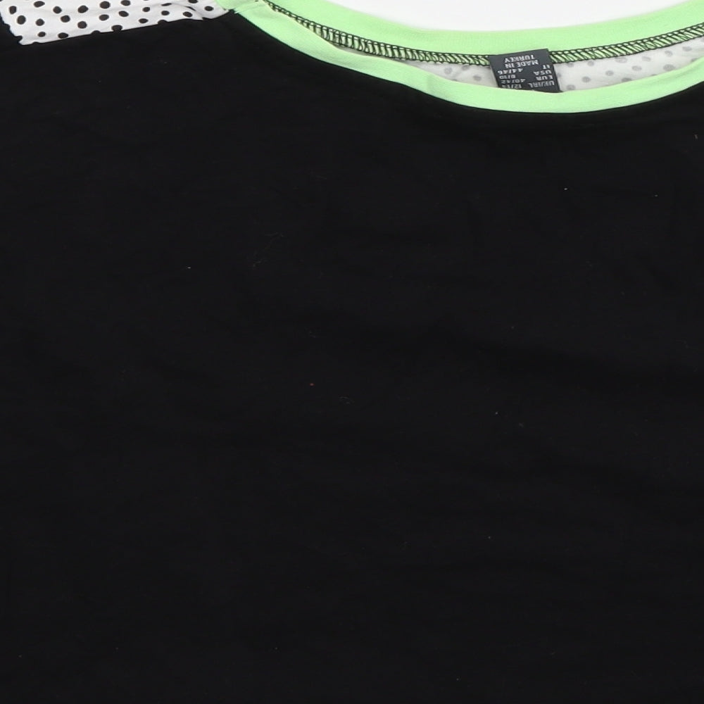 Primark Womens Black Polka Dot Basic T-Shirt Size 12