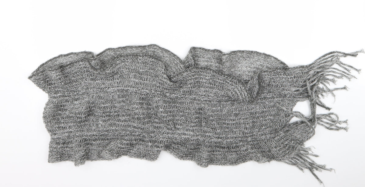 Front view of Preworn unisex grey scarf
