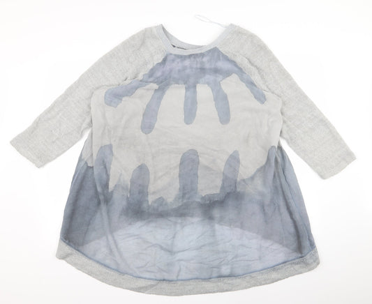 Womens UK Size L Klass Grey Basic T-Shirt