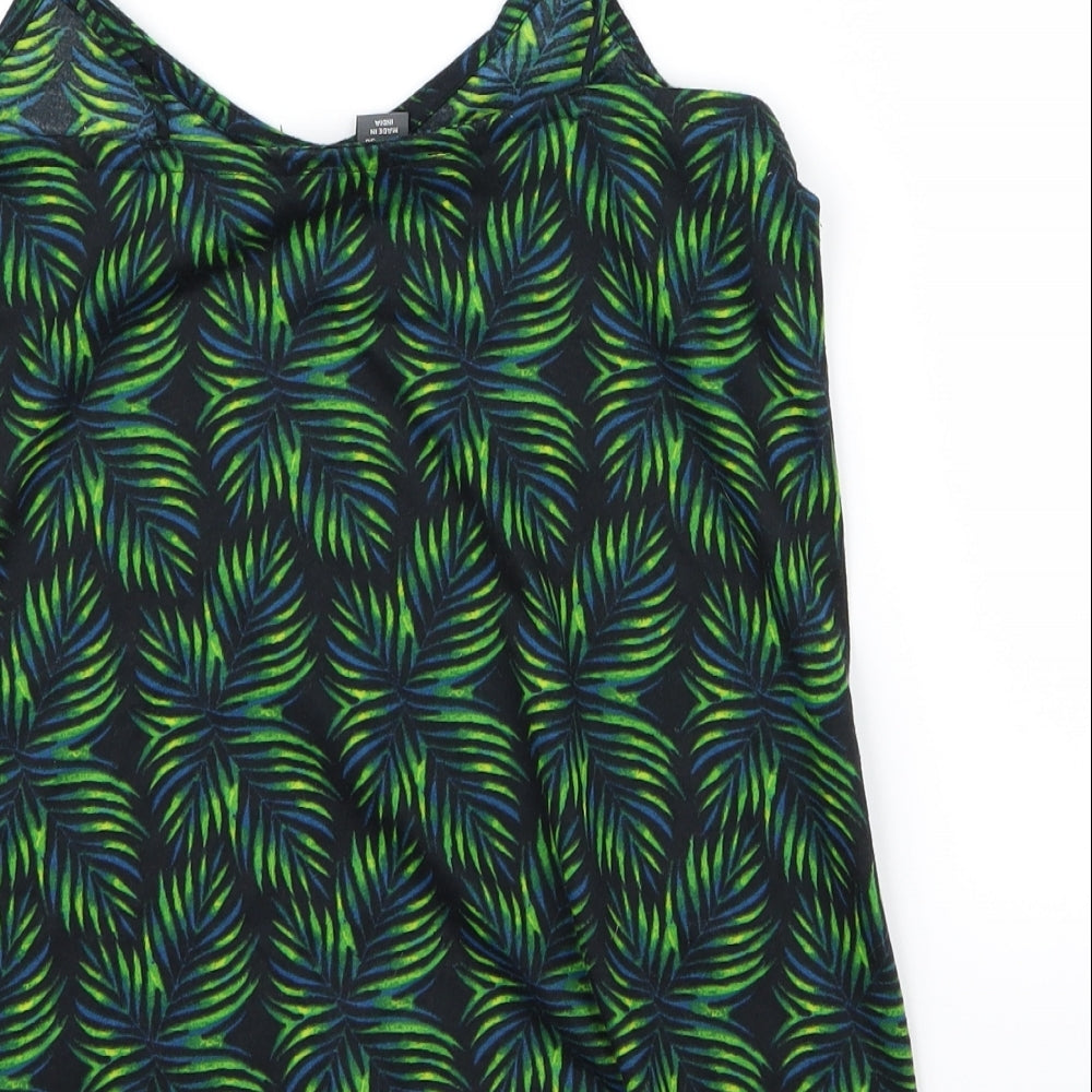 Primark Womens Green Floral Basic Blouse Size 6