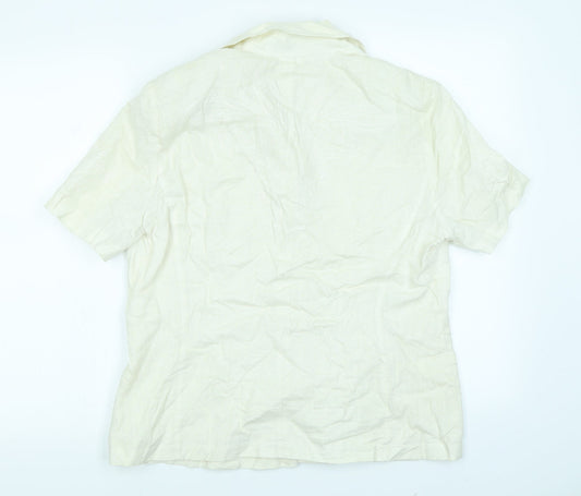 Womens UK Size 16 LUCIA Ivory Basic Button-Up