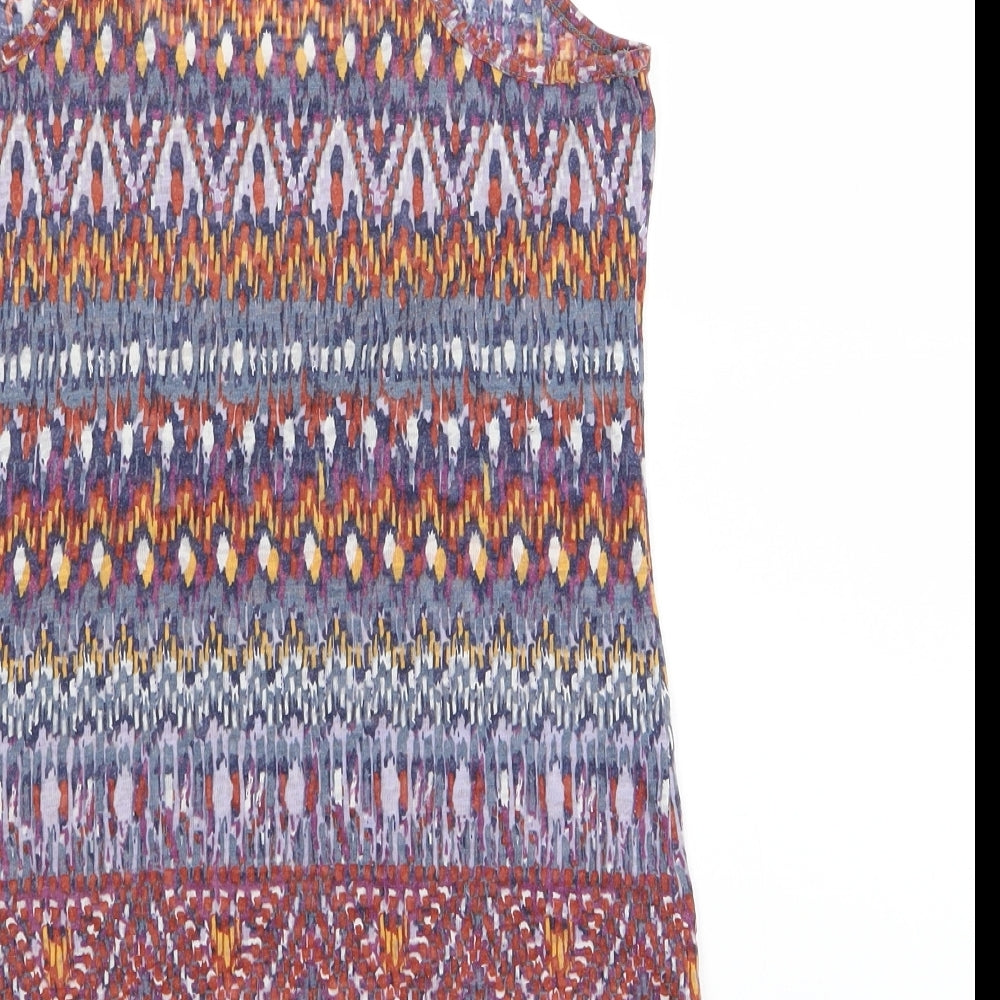 Womens UK Size 8 New Look Multicoloured Basic Tank