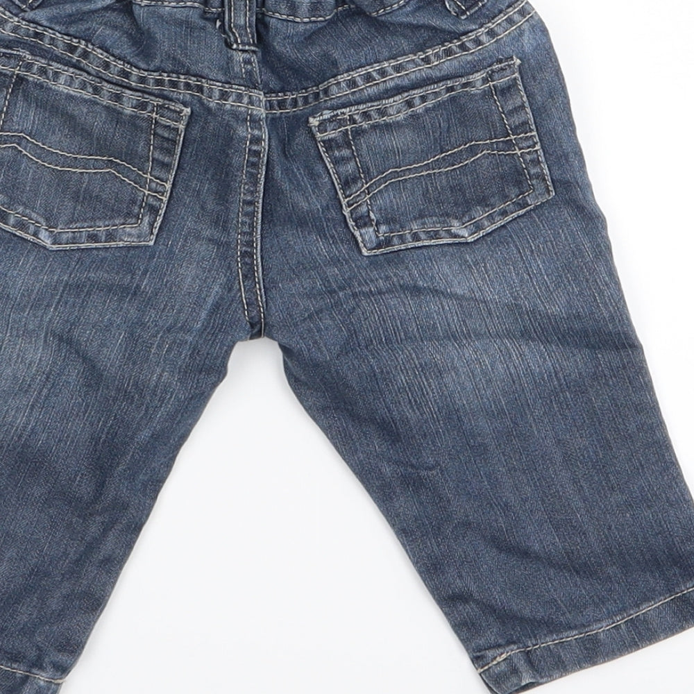Preworn Boys Blue Cargo Jeans Size 6-9 Months
