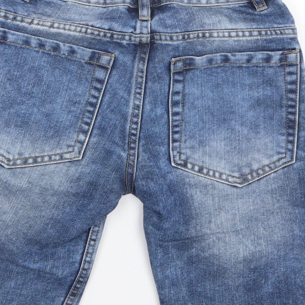 F&F Boys Blue Denim Cropped Jeans Size 8-9 Years