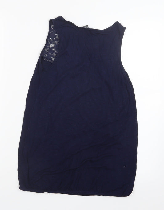 Womens UK Size 8 Dorothy Perkins Blue Basic Tank