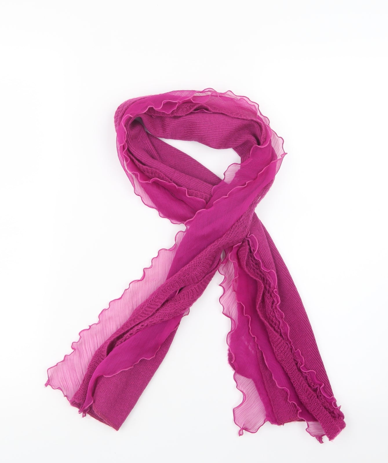 Preworn Womens Purple Knit Scarf