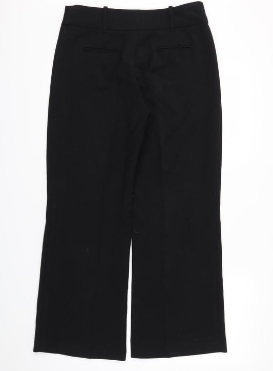PER UNA Womens Black Houndstooth Trousers Size 10 L28 in
