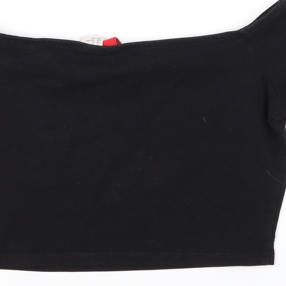 Womens UK Size S H&M Black Basic Tank